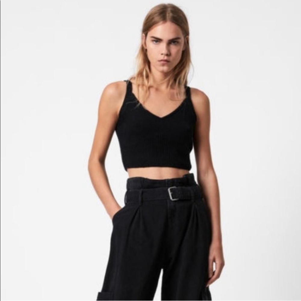 NWT AllSaints Leanne Crop Top Size Small